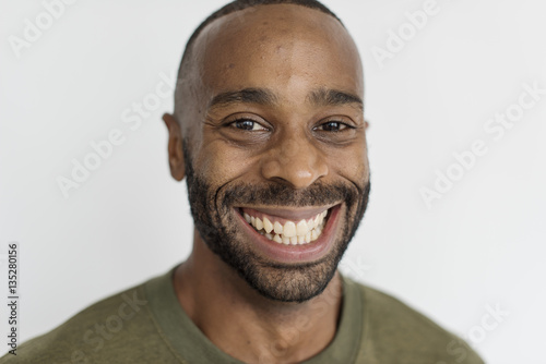 Man Smiling Happiness Carefree Emotional Expression Concept