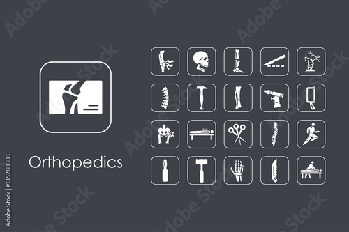 Set of orthopedics simple icons