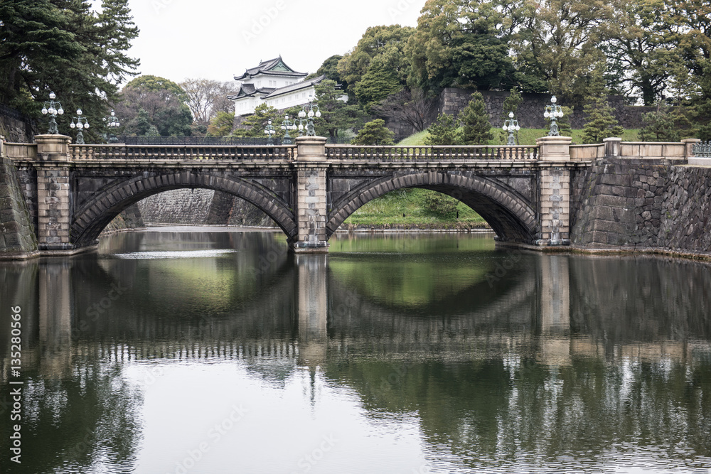 A bridge with a elegant and classic design on a lake can be seen in the picture. A bridge with a elegant and classic design on a lake can be seen in the picture.