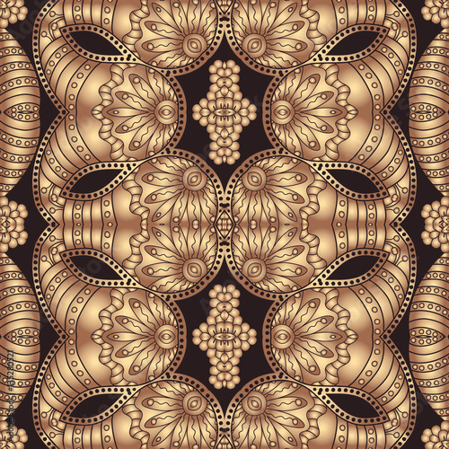 Hand drawn gold pattern