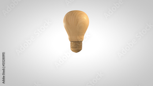 High res wooden lightbulb
