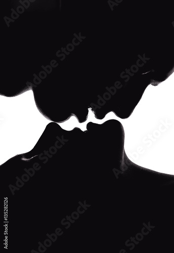 Black and white photo of young caucasian couple