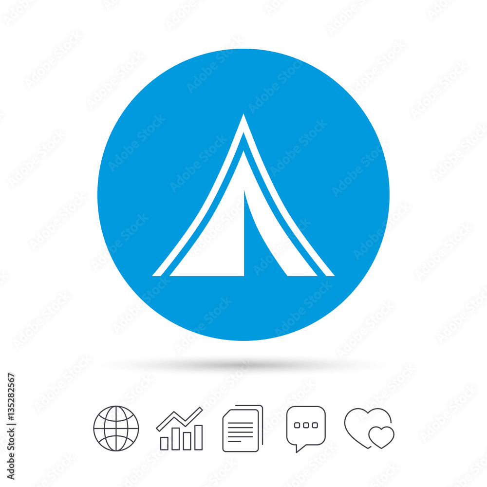 Tourist tent sign icon. Camping symbol. Tourist tent sign icon. Camping symbol.