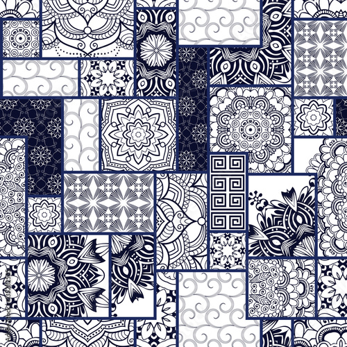 abstract seamless patchwork pattern