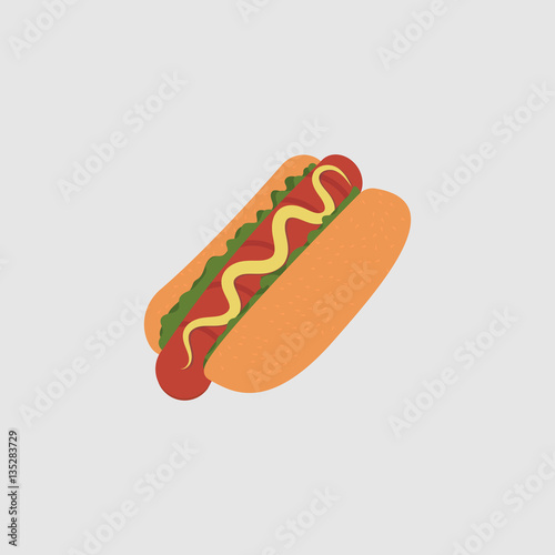 hotdog illustration vector