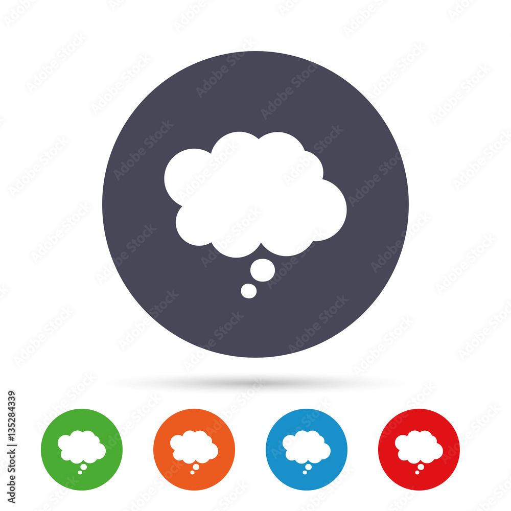 Comic speech bubble sign icon. Chat think symbol. Comic speech bubble sign icon. Chat think symbol.