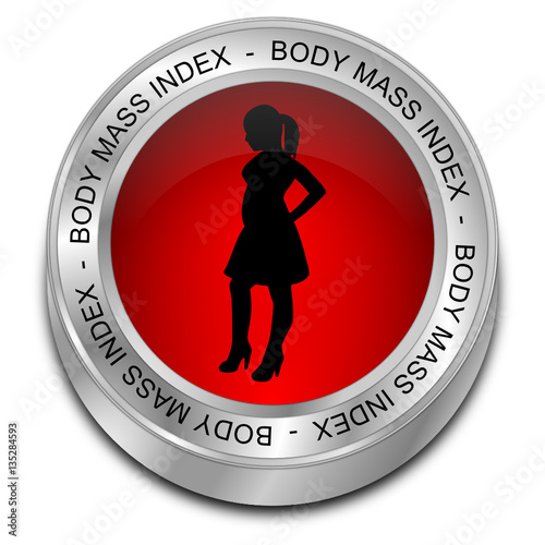 Body Mass Index Button - 3D illustration