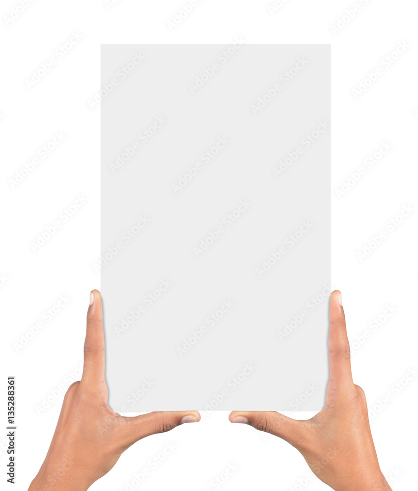 Hands holding card Hands holding card