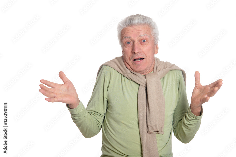 surprised senior man