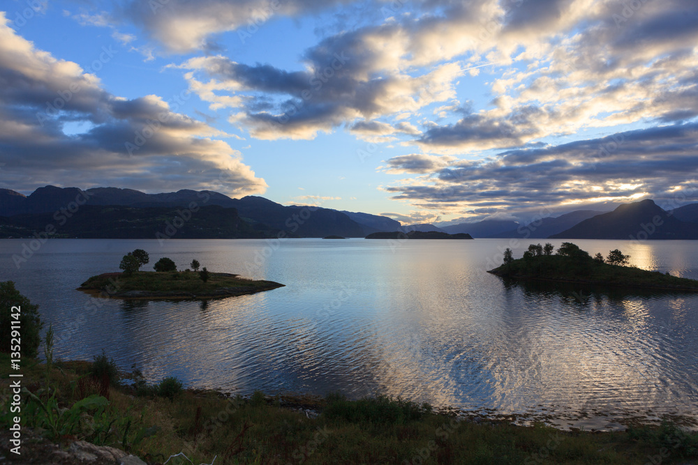 A lovely summer afternoon in beautiful landscape in Hardanger, Norway