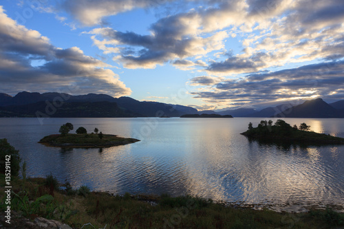 A lovely summer afternoon in beautiful landscape in Hardanger, Norway