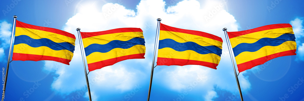 Obraz premium Overijsel flag, 3D rendering