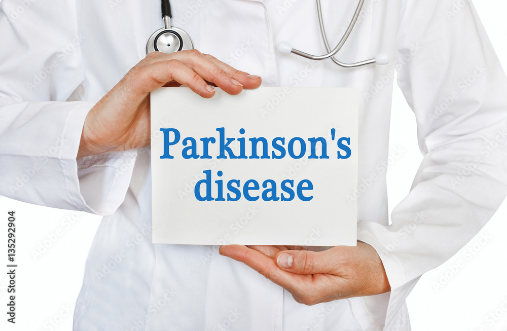 Parkinson's disease card in hands of Medical Doctor Parkinson's disease card in hands of Medical Doctor