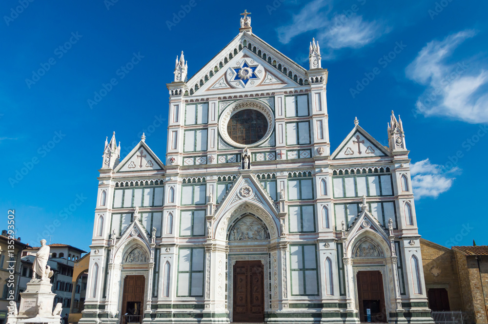 The Basilica di Santa Croce - famous Franciscan church on Florence, Italy