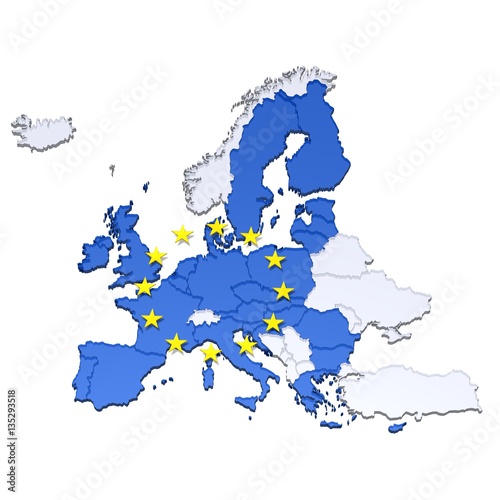 EU map political stars