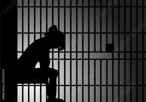 Fotografie, Obraz female behind prison bars