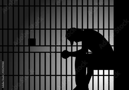 Fotobehang prison male inmate