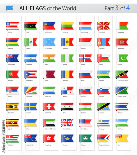 Free Download All World Bookmark Label Vector Flags - Collection - GFXLoad