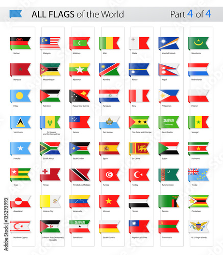 Free Download All World Bookmark Label Vector Flags - Collection - GFXLoad