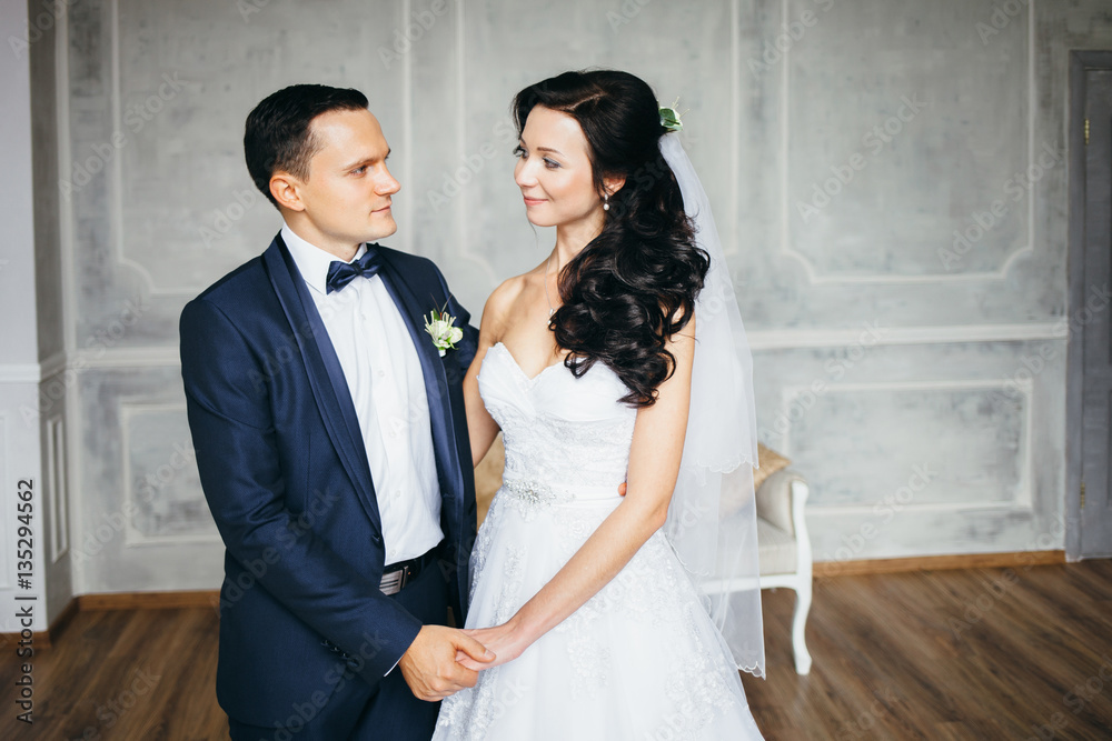 Wedding photo shoot of the newlyweds in a beautiful Studio inter Wedding photo shoot of the newlyweds in a beautiful Studio inter