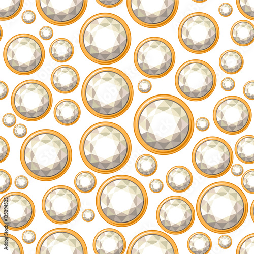 Seamless pattern with jewels. Endless texture for your design.
