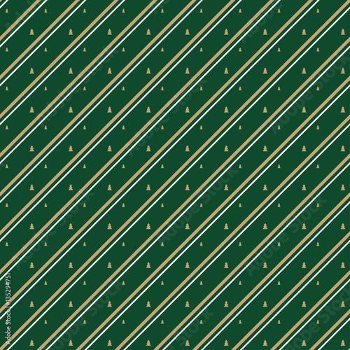 Christmas striped pattern on green background