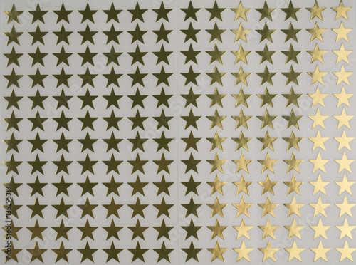 Gold star stickers background pattern