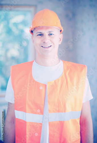 Obraz na płótnie Portrait of builder