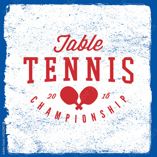 ping pong emblem. table tennis logotype template