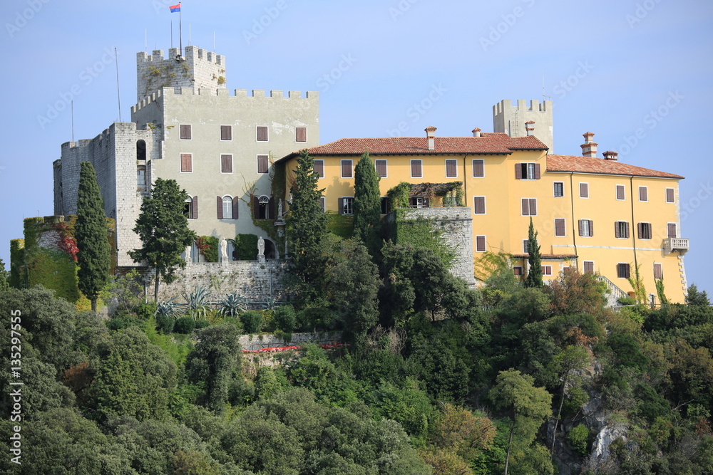 The historic Castle Duino in Italy