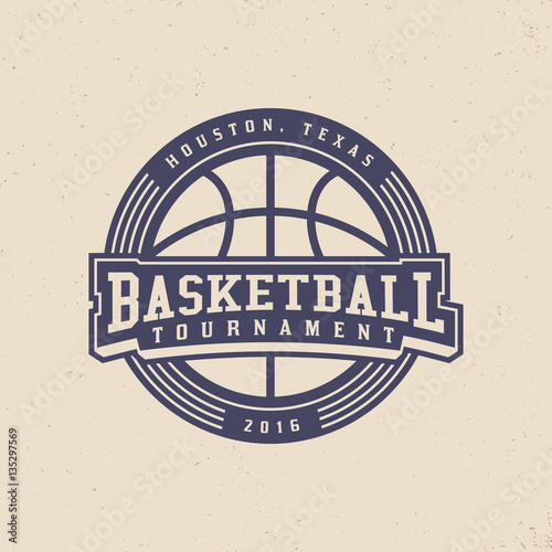 basketball tournament logo. modern sport emblem