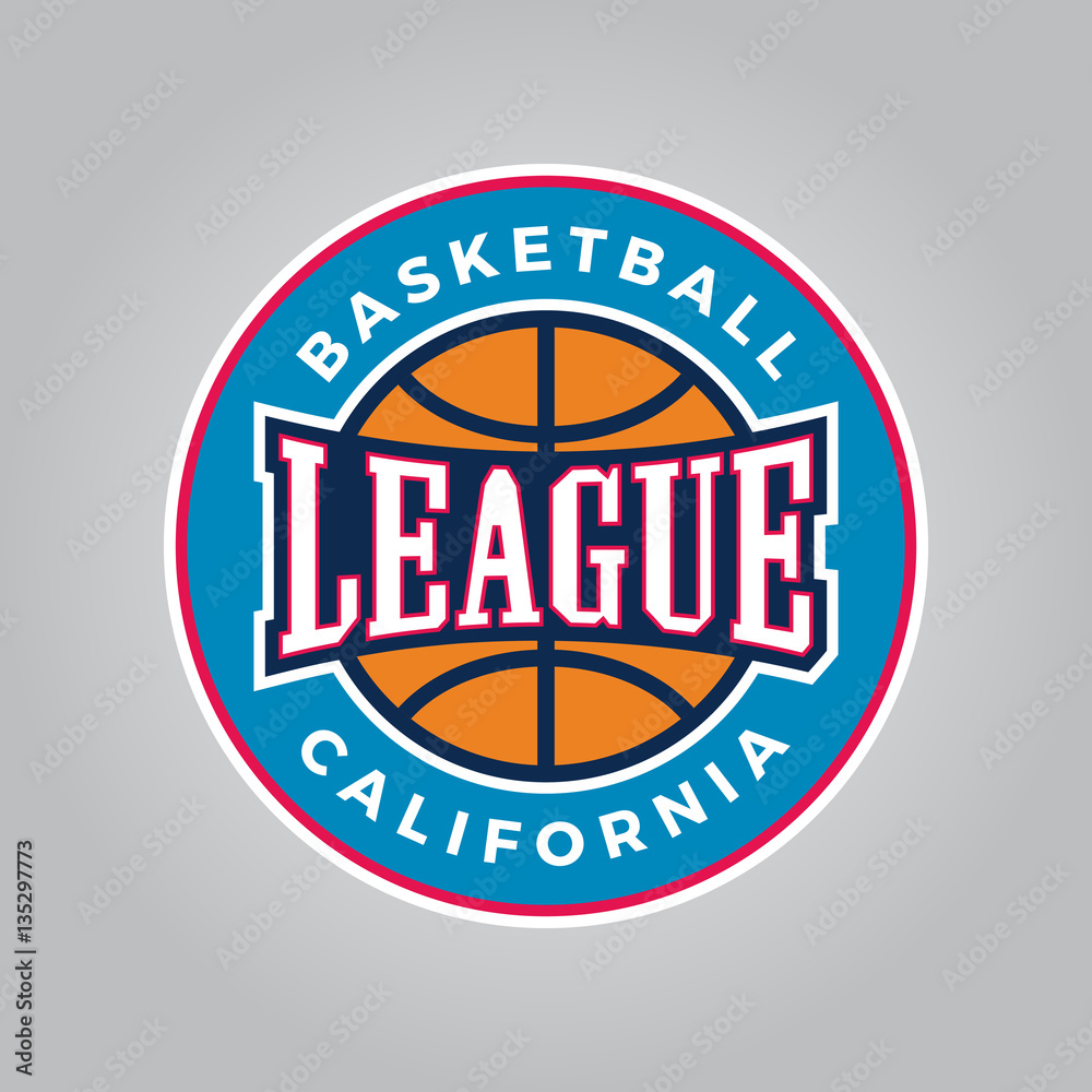 basketball league logo. modern sport emblem