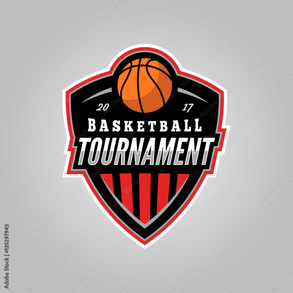 basketball tournament logo. modern sport emblem