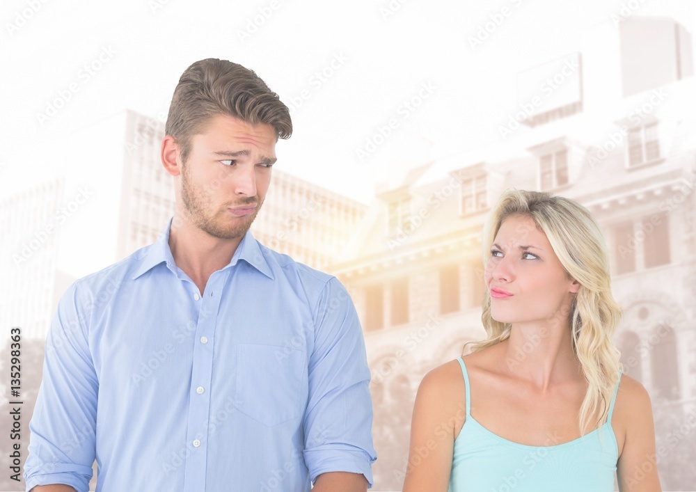 Digital composite of loving couple Digital composite of loving couple