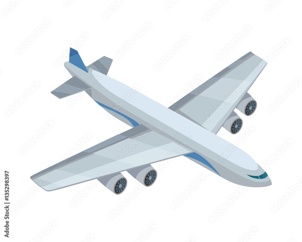 Airplane Vector Icon in Isometric Projection Airplane Vector Icon in Isometric Projection