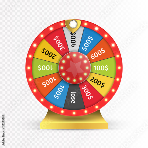 Colorful wheel of luck or fortune infographic. Vector