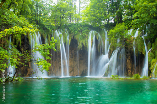 Fototapeta Naklejka Na Ścianę i Meble -  Plitvice lakes park in Croatia.