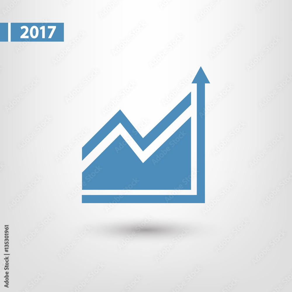 Infographic, chart  icon, vector illustration. Flat design style
