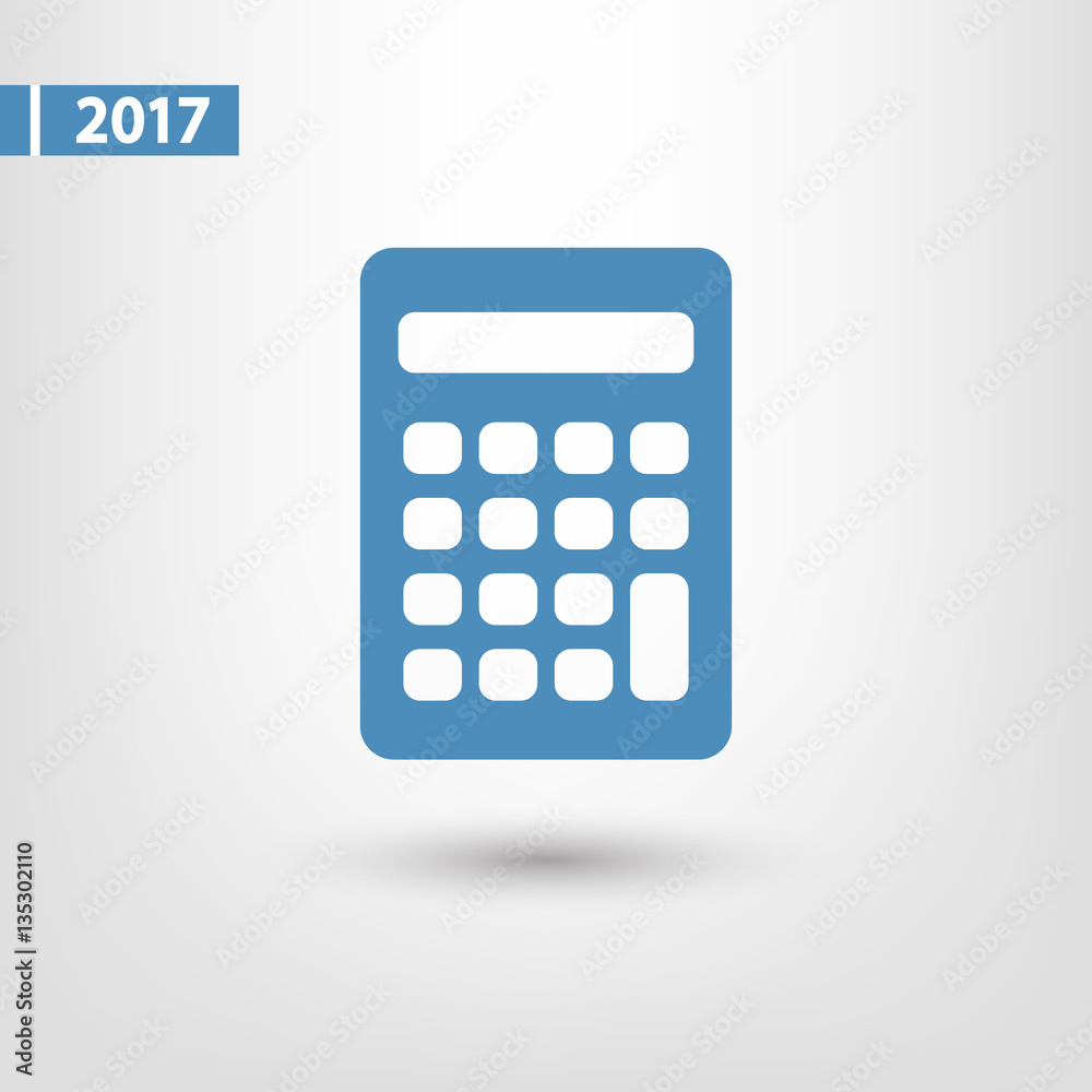 calculator icon, vector illustration. Flat design style calculator icon, vector illustration. Flat design style