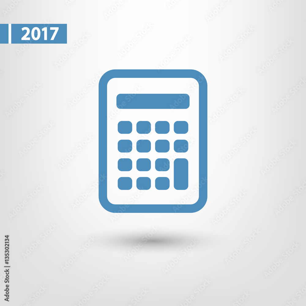 calculator icon, vector illustration. Flat design style calculator icon, vector illustration. Flat design style