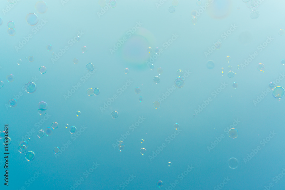 Soap bubbles with blue sky Soap bubbles with blue sky