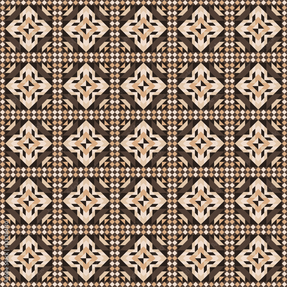 Linoleum seamless pattern. Brown color. Vector illustration