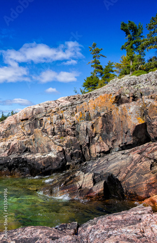 Rocky formations at the north shore of Lake Superior