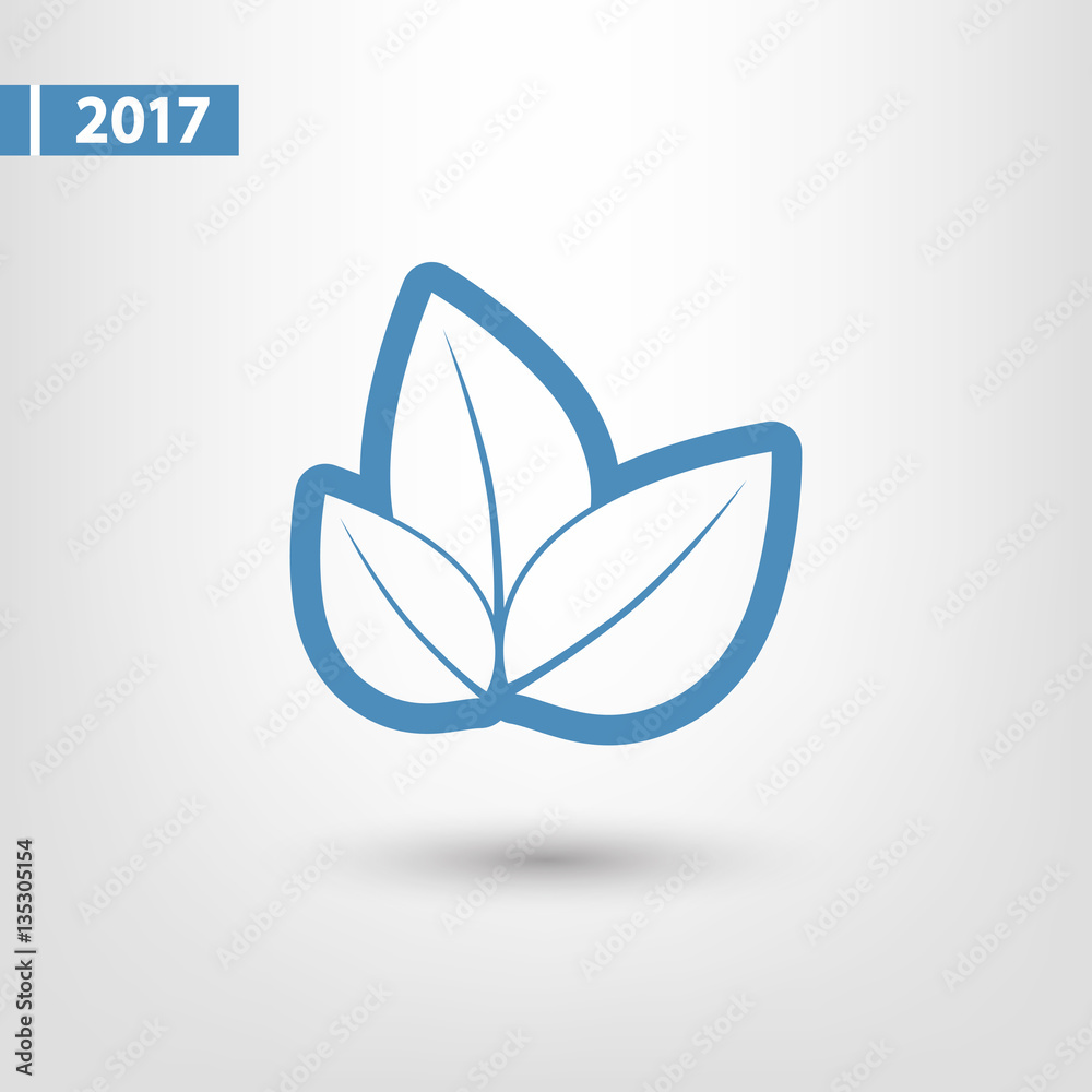 Leaf icon, vector illustration. Flat design style Leaf icon, vector illustration. Flat design style