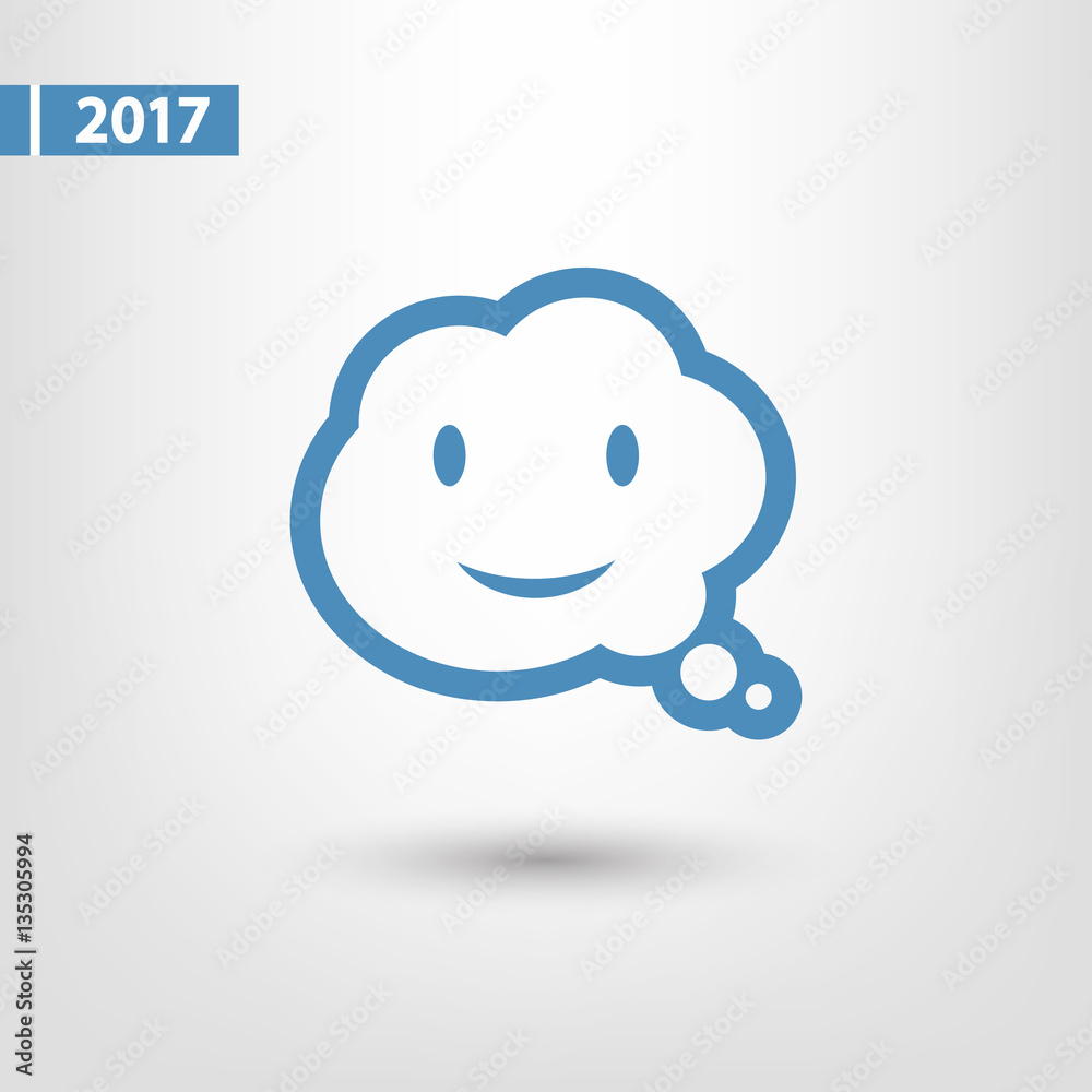 smile talking bubble icon, vector illustration. Flat design style smile talking bubble icon, vector illustration. Flat design style