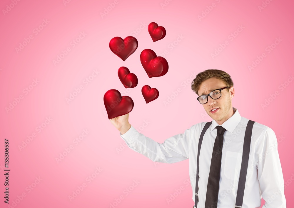 Digital composite of loving couple