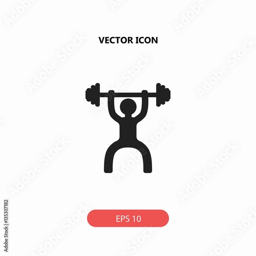 weightlifter vector icon