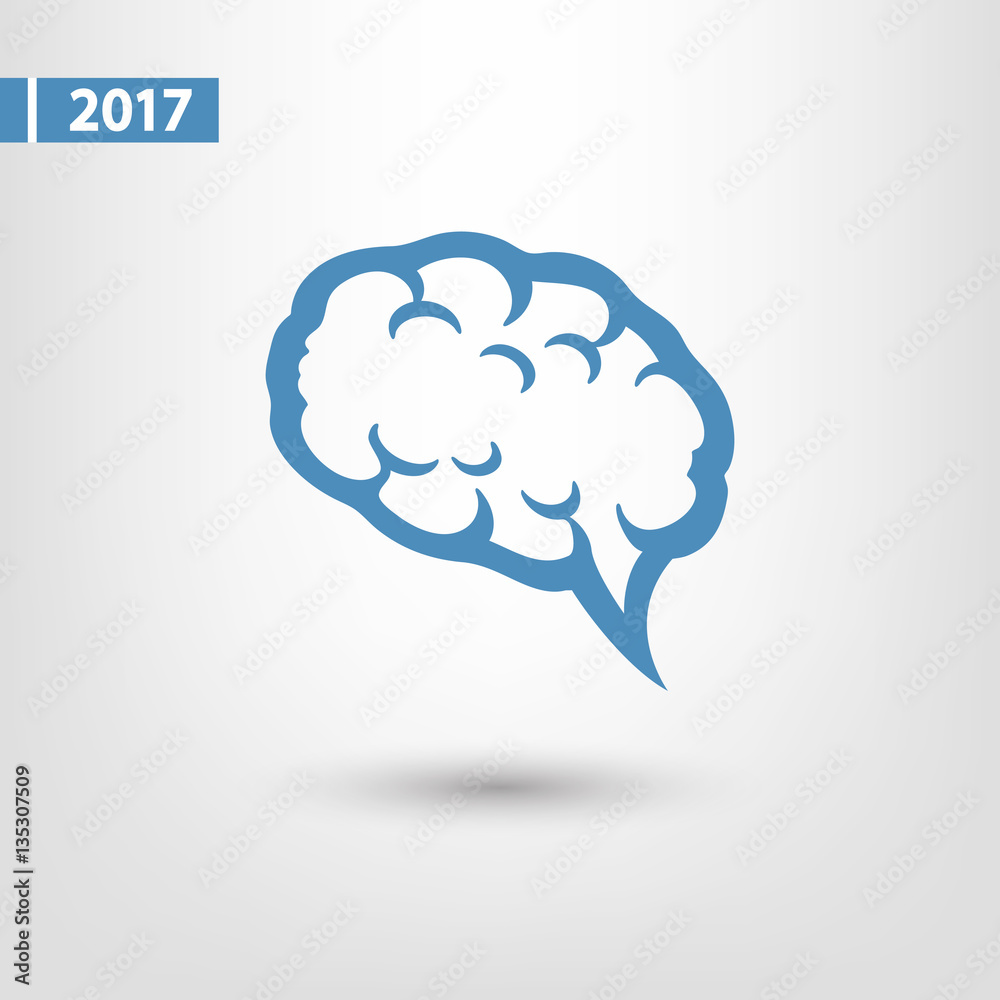 brain icon, vector illustration. Flat design style brain icon, vector illustration. Flat design style