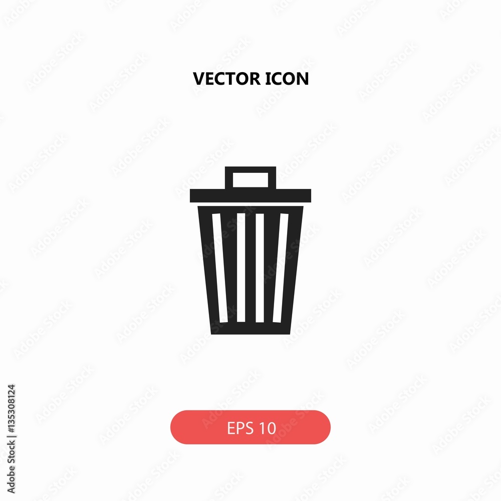 trash bin vector icon trash bin vector icon