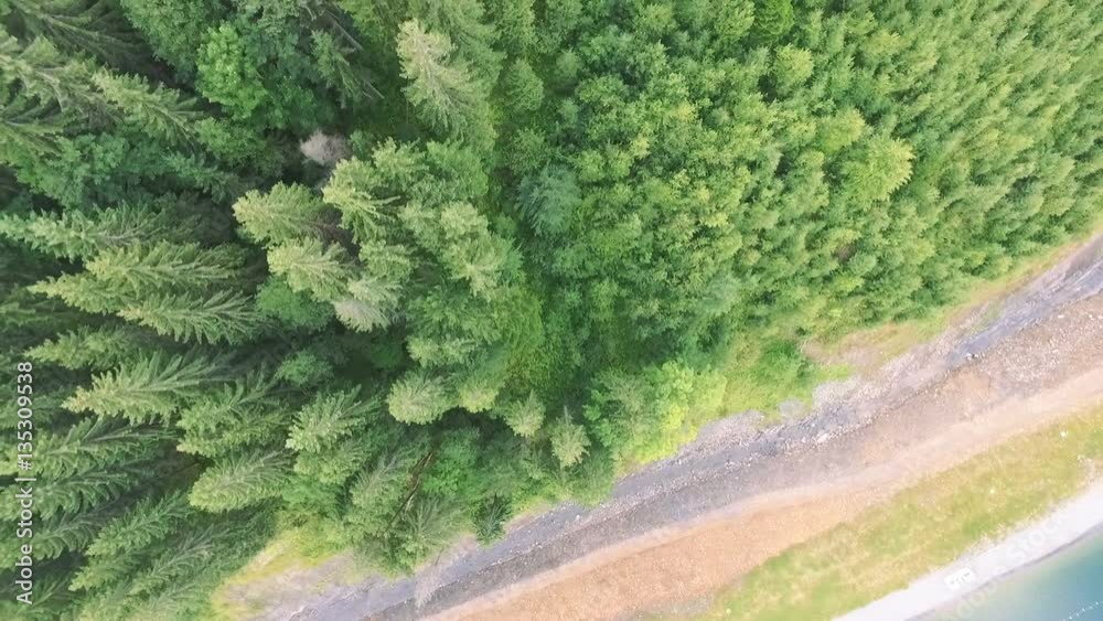 Aerial flythrough of beautiful lake and mountains Aerial flythrough of beautiful lake and mountains